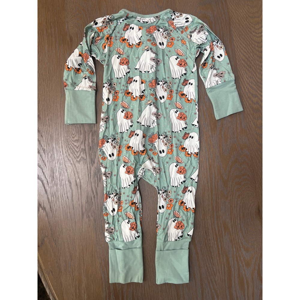 Ghost Floral Bamboo Zip Romper - Picture 3 of 3
